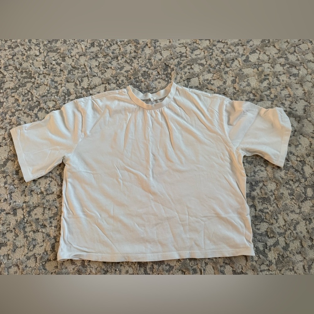 BP White Short Sleeve Cropped Tee